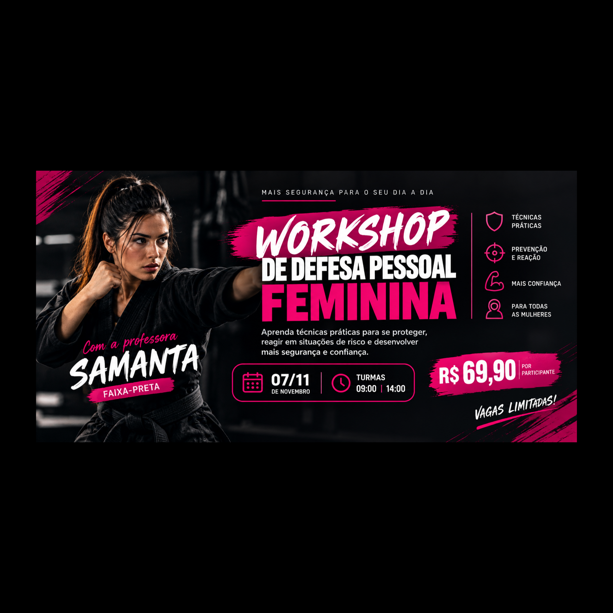 Workshop defesa pessoal feminina